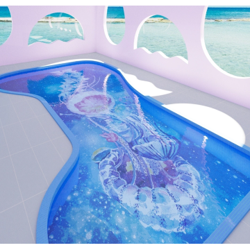 Modello a mosaico in vetro personalizzato per piscina