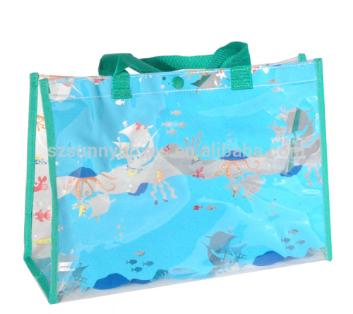 korea Colorful Waterproof Plastic Cosmetic Tote Bag