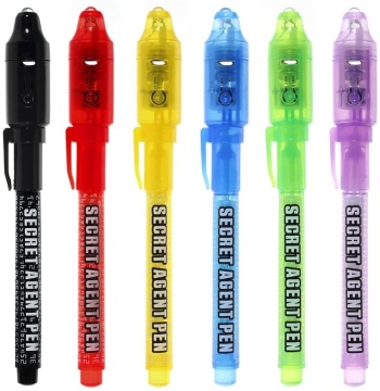 Hot Secret Spy Message Writer: Novelty Spy Pens with Invisible Ink and UV Light