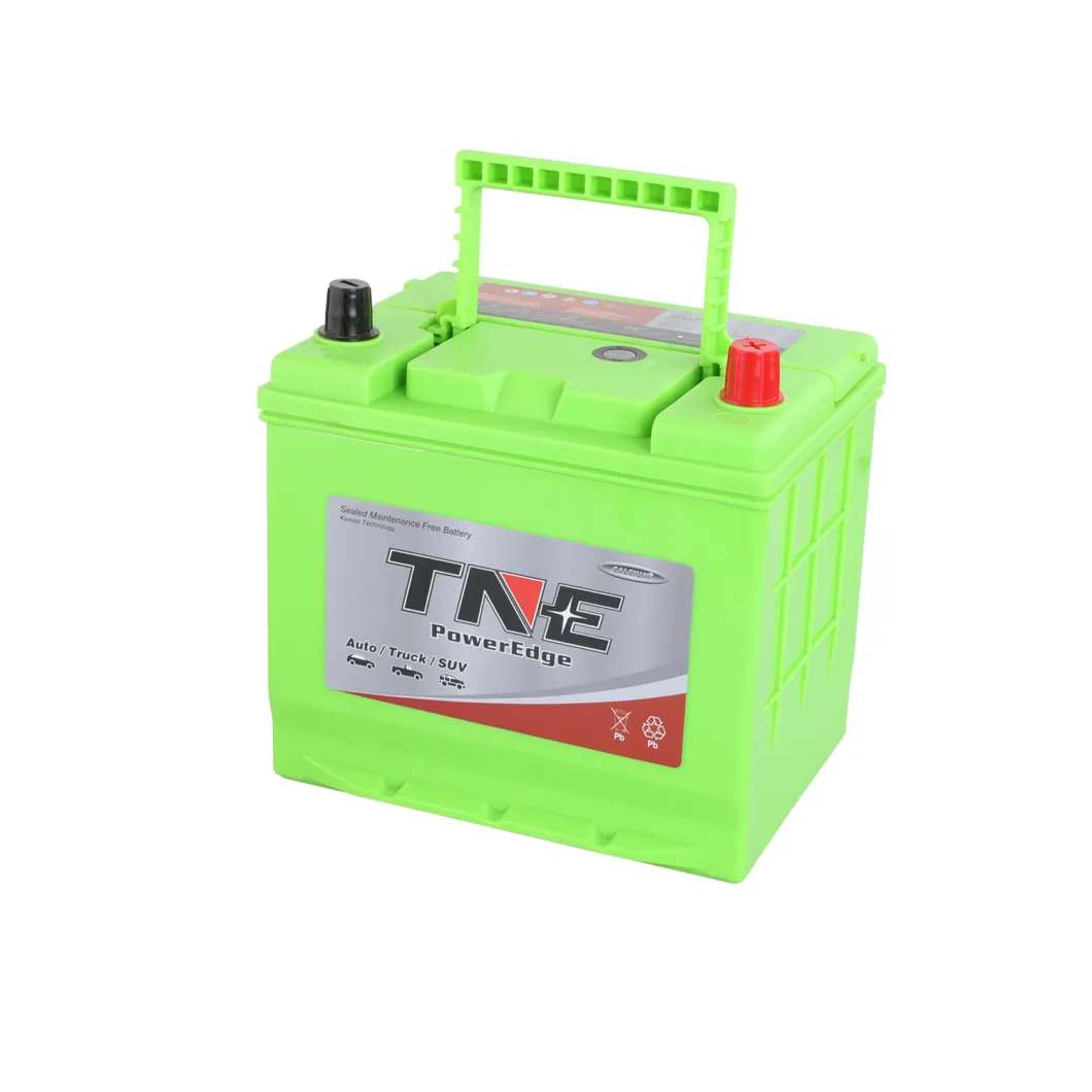 Green Color 55D23L Rechargeable 12V 60ah Mf Automotive Storage Car Battery