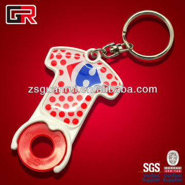 Plastic shopping cart coin keychain ABS Plastic keychain