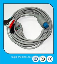 compatible datex one-piece patient monitor 3 and 5 leads ECG cable with fastest delivery and competitive price
