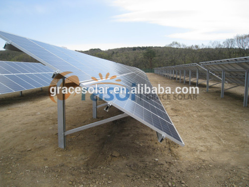 Pile ground solar panel mounting system