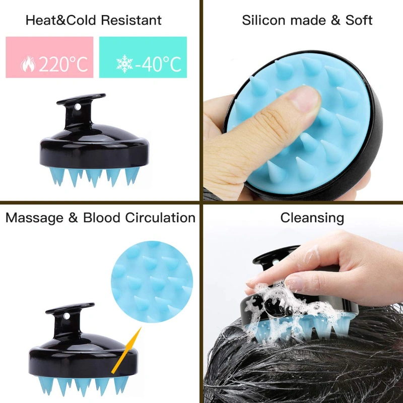 Light Blue Color Scalp Shampoo Brush