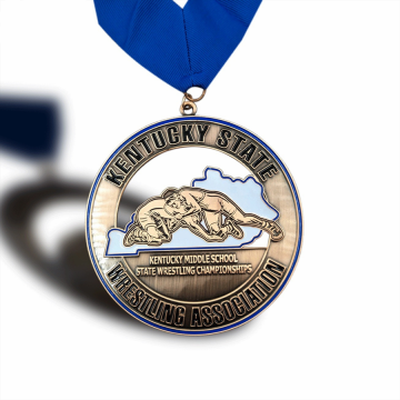 Médaille de l&#39;État du Kentucky de l&#39;Association de lutte de Hollow Out Kentucky