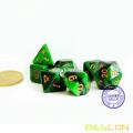 Bescon Mini Two Tone Polyhedral RPG Dice Set 10MM, Juego de dados pequeños D4-D20 en tubo, 6 nuevos colores surtidos de 42 piezas