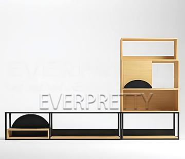 Simple Modern Wooden TV Stand with Storage for an Organized Living Room