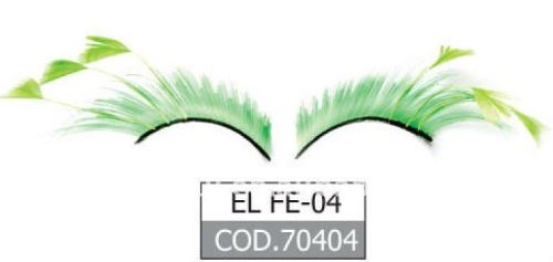 Green black color false feather eyelashes