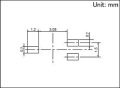 Schuifbalk Hoogte 4,8 mm Unidirectionele actieschakelaar