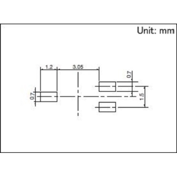 Csúszórúd magassága 4,8 mm, egyirányú működési kapcsoló