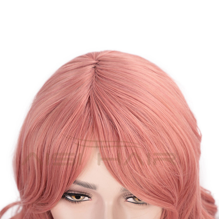 Aisi Hair Pink Lady Collection Heat Resistant Synthetic Fiber Wigs Long Curly Women Cosplay Wigs Long Wavy Wigs for Women