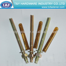 Carbon steel Chemical Anchor Bolt zinc yellow plated