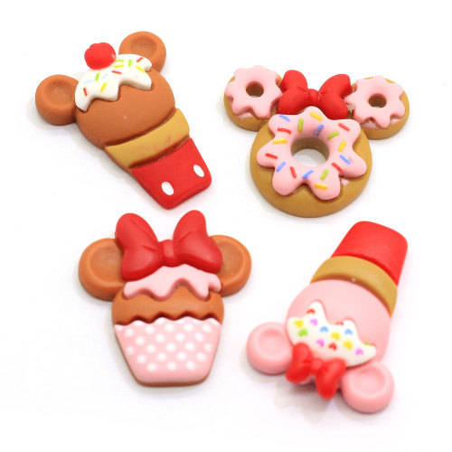 Kawaii simulación galletas Flatback resina comida cabujón para teléfono Deco pelo lazo Diy adorno de álbum de recortes