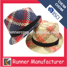 Men's woven paper straw beach hat