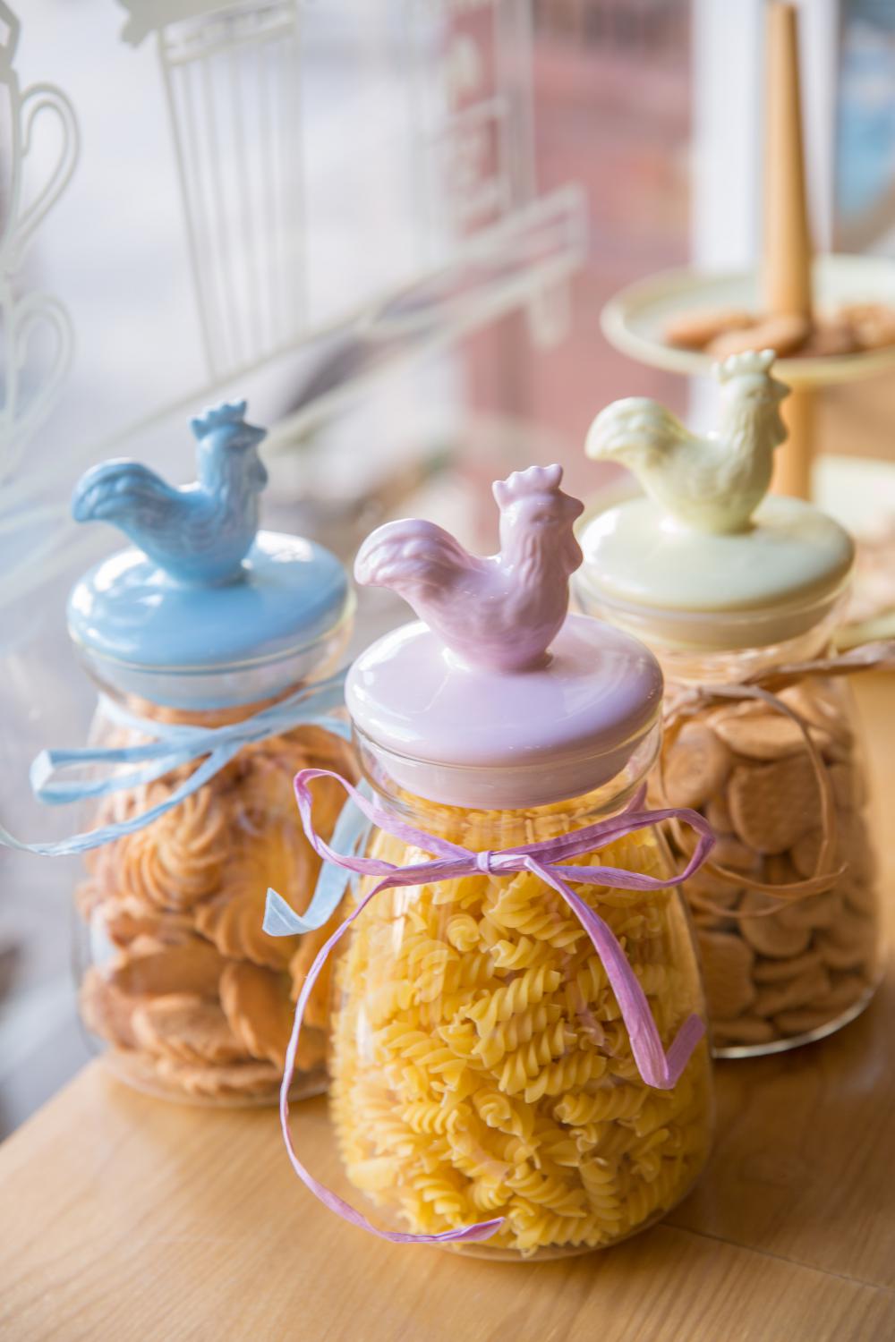 Glass Cookie Jar With Ceramic Lid Cork