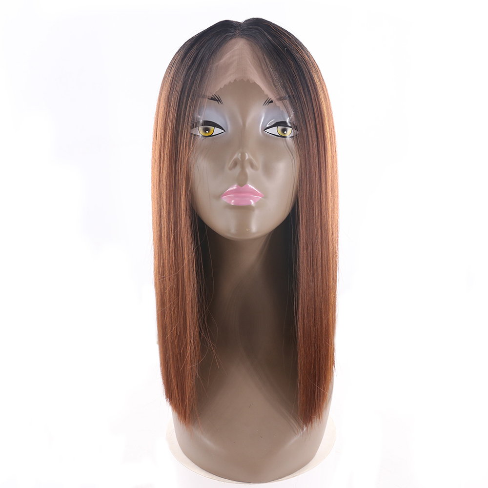 DTL special wig100% synthetic hair machine made women honey silk straight heat resistant soft synthetic wig