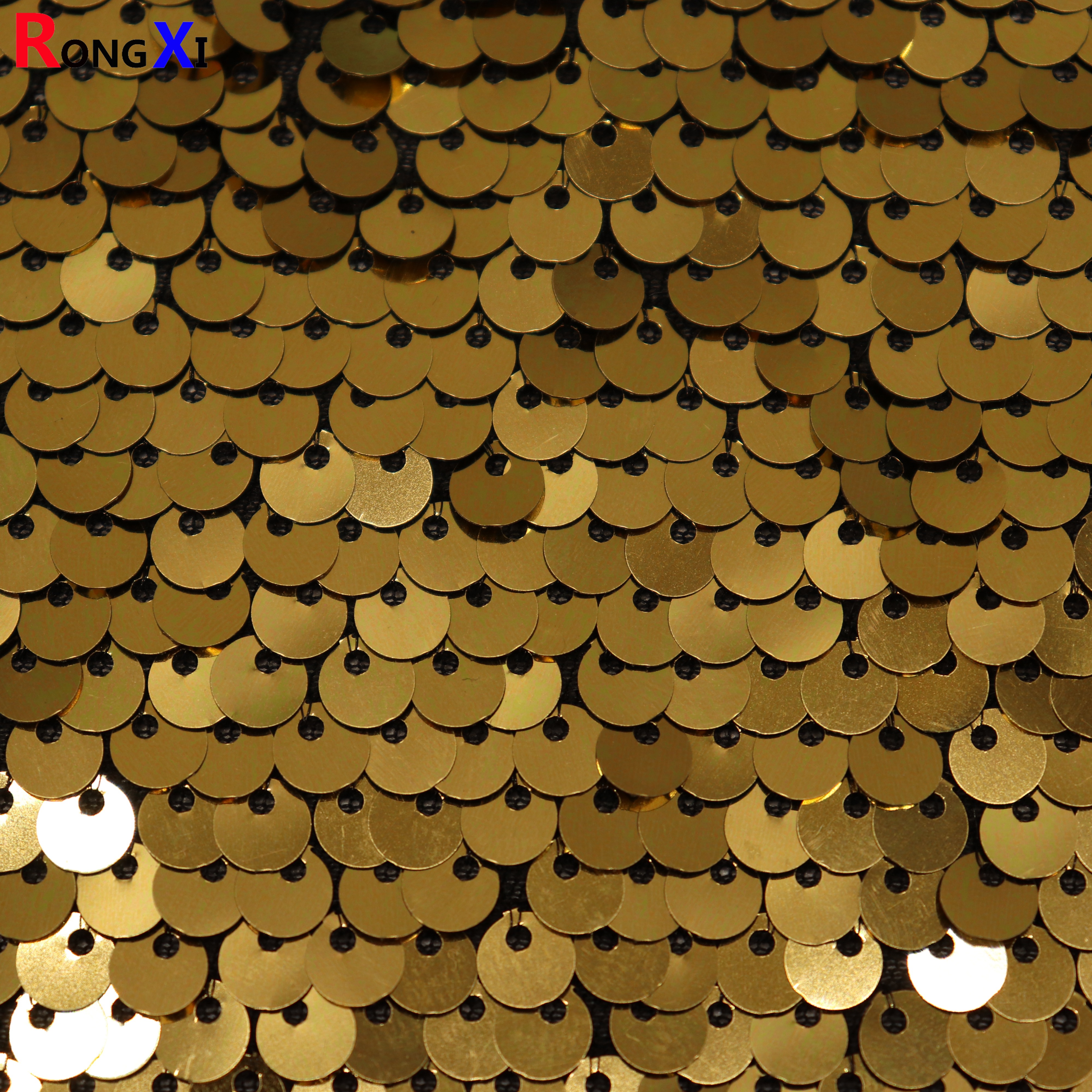 RXF1300 6mm Hot Selling Large Sequin Fabric Green With Low Price