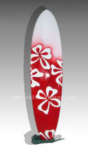 Red flower design fiberglass Mini-Mal surfboard