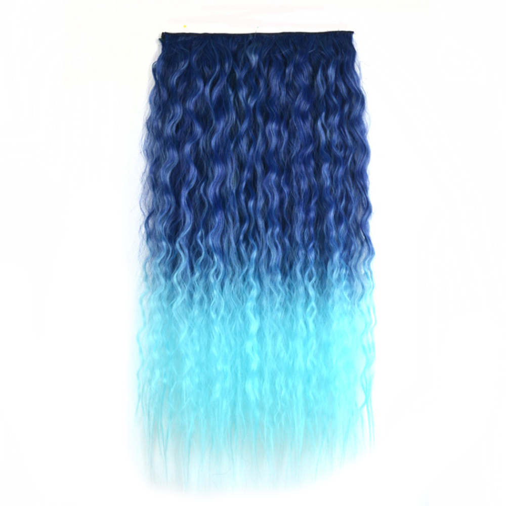 Hot sellhair clip in extension Afro wave clip in hair extension synthetic clip in curly hair extension for black women