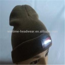 New fashion custom warm beanies crochet hats knitted caps with LED Lights