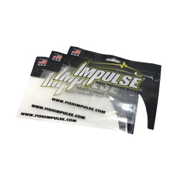 Clear packaging bags soft fish lure plastic bag package fish packaging plastic bag with handle