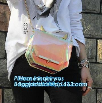 handle bag with long shoulder strap waterproof clear pvc tote bag, Handbag Women Big Custom Shoulder Bag, handle shoulder strap