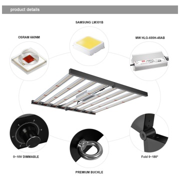 Phlizon Dobrável LED Grow Bar Light