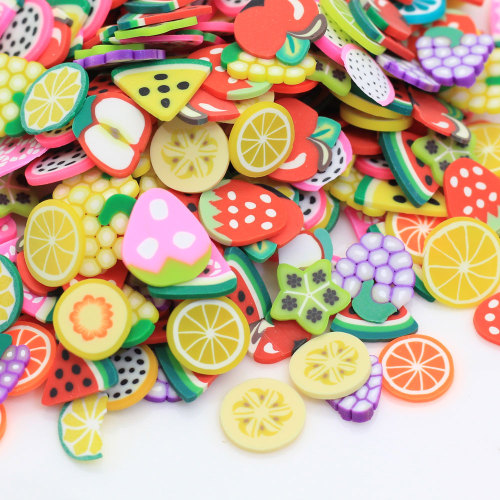 Verschiedene Polymer Clay Fruchtscheiben Simulation Erdbeer Wassermelone LeAssortedmon Streusel Schleim Füller Handyhülle DIY Art Decor