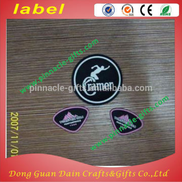 decorative soft pvc souvenir plastic garment stickers