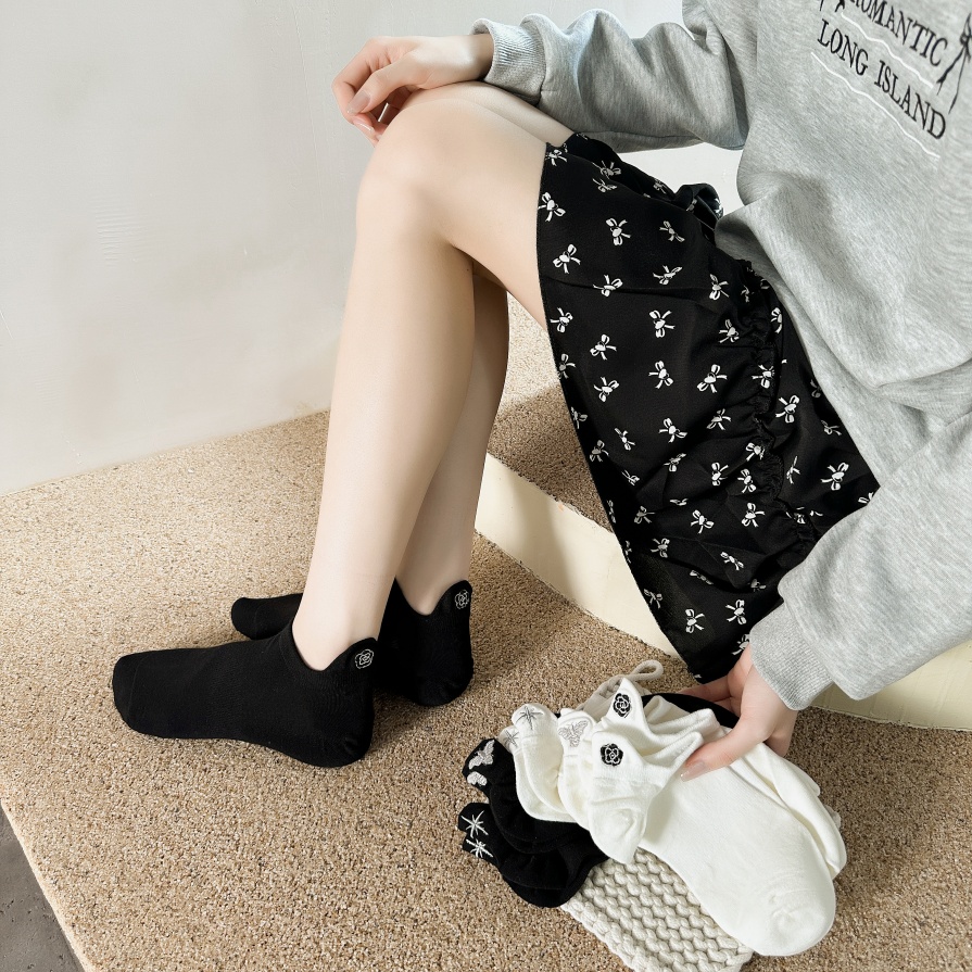 Natatanging mga bubuyog at bituin pattern boat medyas