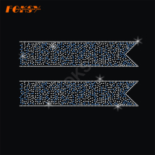 Cheer Bow Rhinestone Transfer Iron On Grosgrain