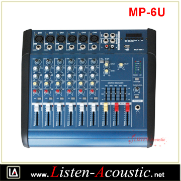 MP-6U 6 Channel Pro Audio Sound Power Mixing Console