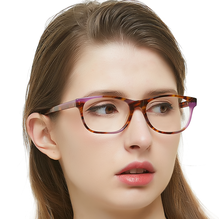 high quality patchwork optical frame women laminated eye glasses