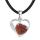 Red Goldstone Love Heart Birthstone Pendante Colliers de pierre précieuse pour les femmes