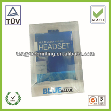 earphone packaging/headset blister packaging box/flat pack packaging boxes