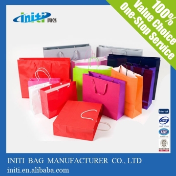 China wholesale paper small recycled paper bags/ recycled paper bags for shopping