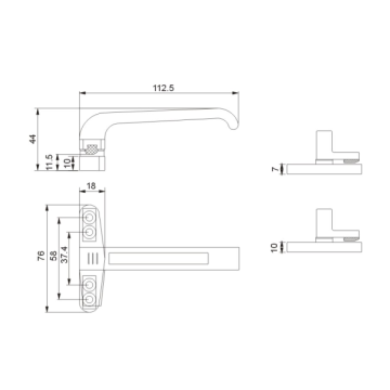 Aluminium Alloy Casement Window & Door Handle