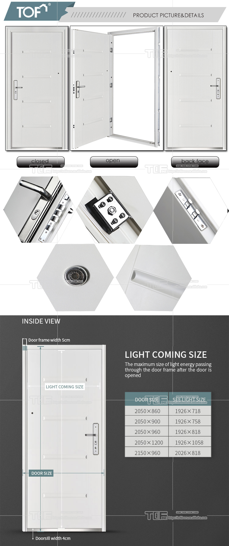 High Quality Wholesale Brand Clients Prefer Homes Modern Exterior Security Front Doors