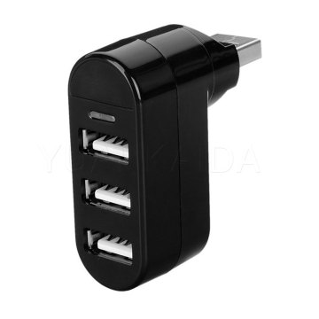 Premium 3-Port Mini USB 2.0 Rotatable Hub