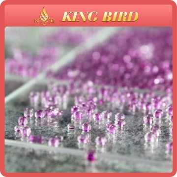 DIY blue glass bead small transparent color bead