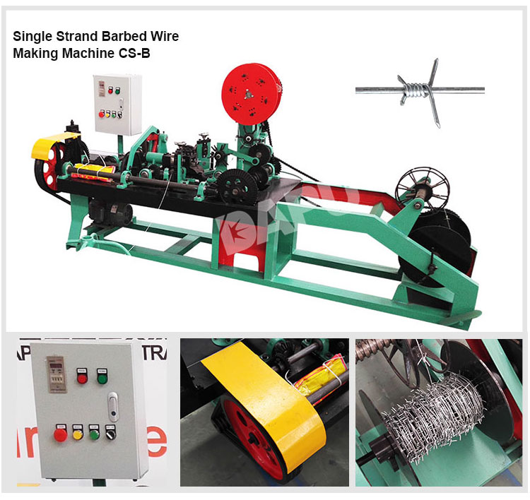 CS-C straight and reverse twisted barbed wire making machine