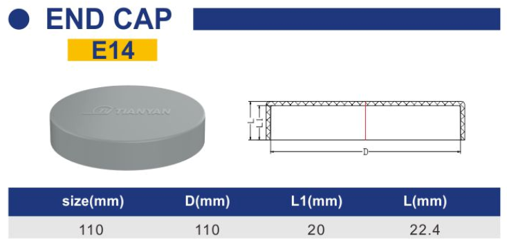 DIN Standard PVC End CAP Pipe Fittings