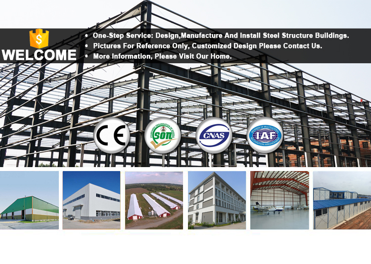 High quality h section frame building prefabricated large span steel structure warehouse