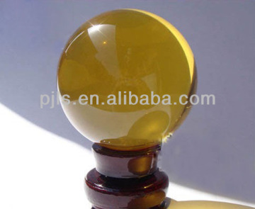 Crystal big ball,crystal yellow ball with base