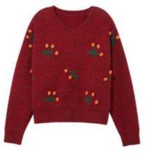 Sweater Knitting Custom Handmade Ladies Red Sweater