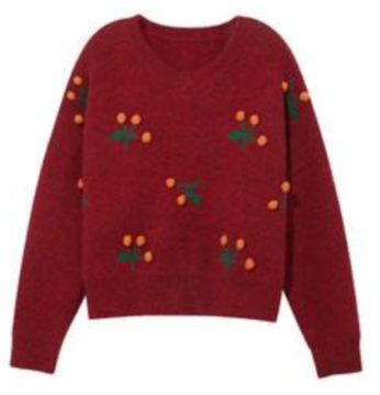 Sweater Knitting Custom Handmade Ladies Red Sweater