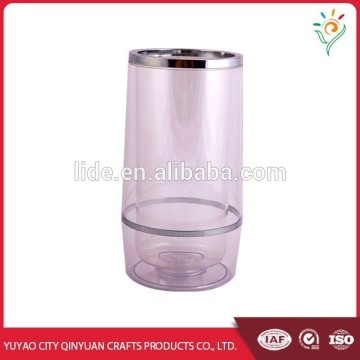 High quality double layer glass ice bucket for sale