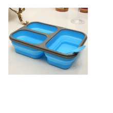 3-compartment microwave safe food container / silicone food container