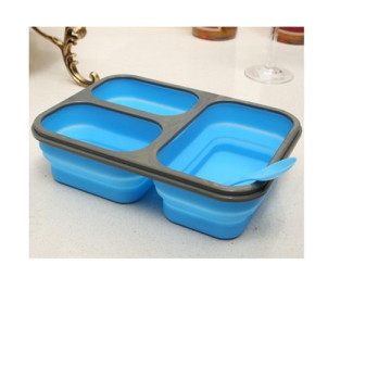 3-compartment microwave safe food container / silicone food container