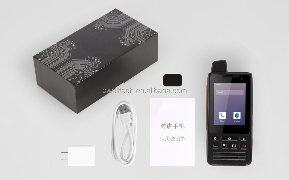 2.8 inch touch screen Android 9.0 NFC IP68 Waterproof 4G GSM Zello Radio POC Radio with SOS Button